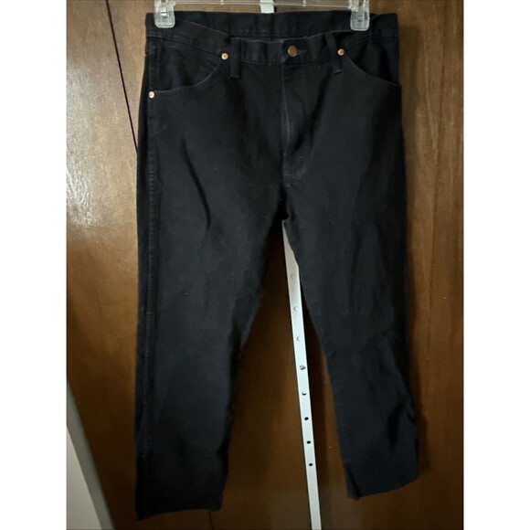 Wrangler Men's Cowboy Cut® Original Fit Shadow Black Jeans 13MWZWK 34x32 - Picture 4 of 5